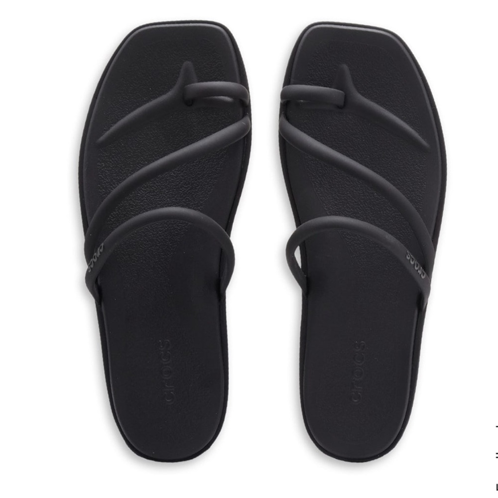 CROCS Black Like Nw Miami Toe Loop Sandal Size 7